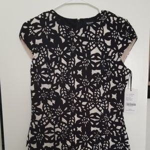 Worth New York black and white dress